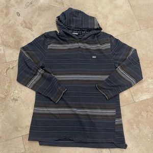 Vans striped vintage lightweight long sleeve hoodie size xl